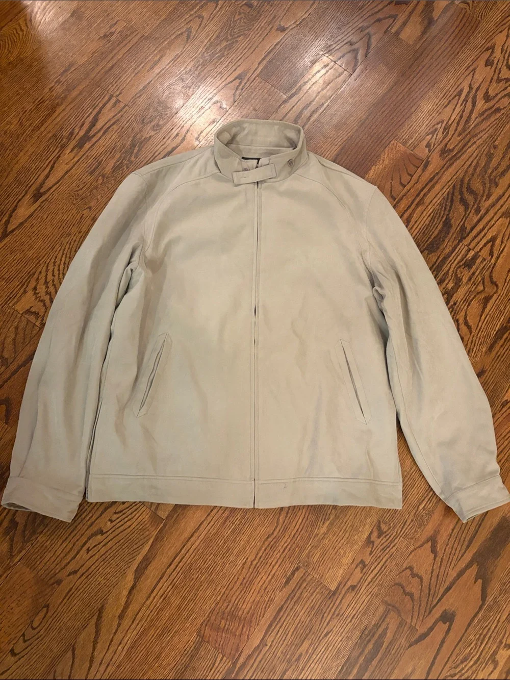 Men's Lightweight Stand-Collar Jacket in Light Beige
